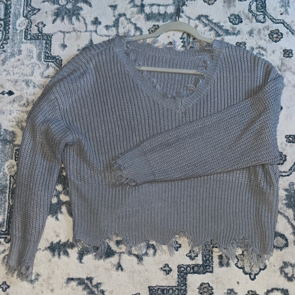 Grey Sweater Top